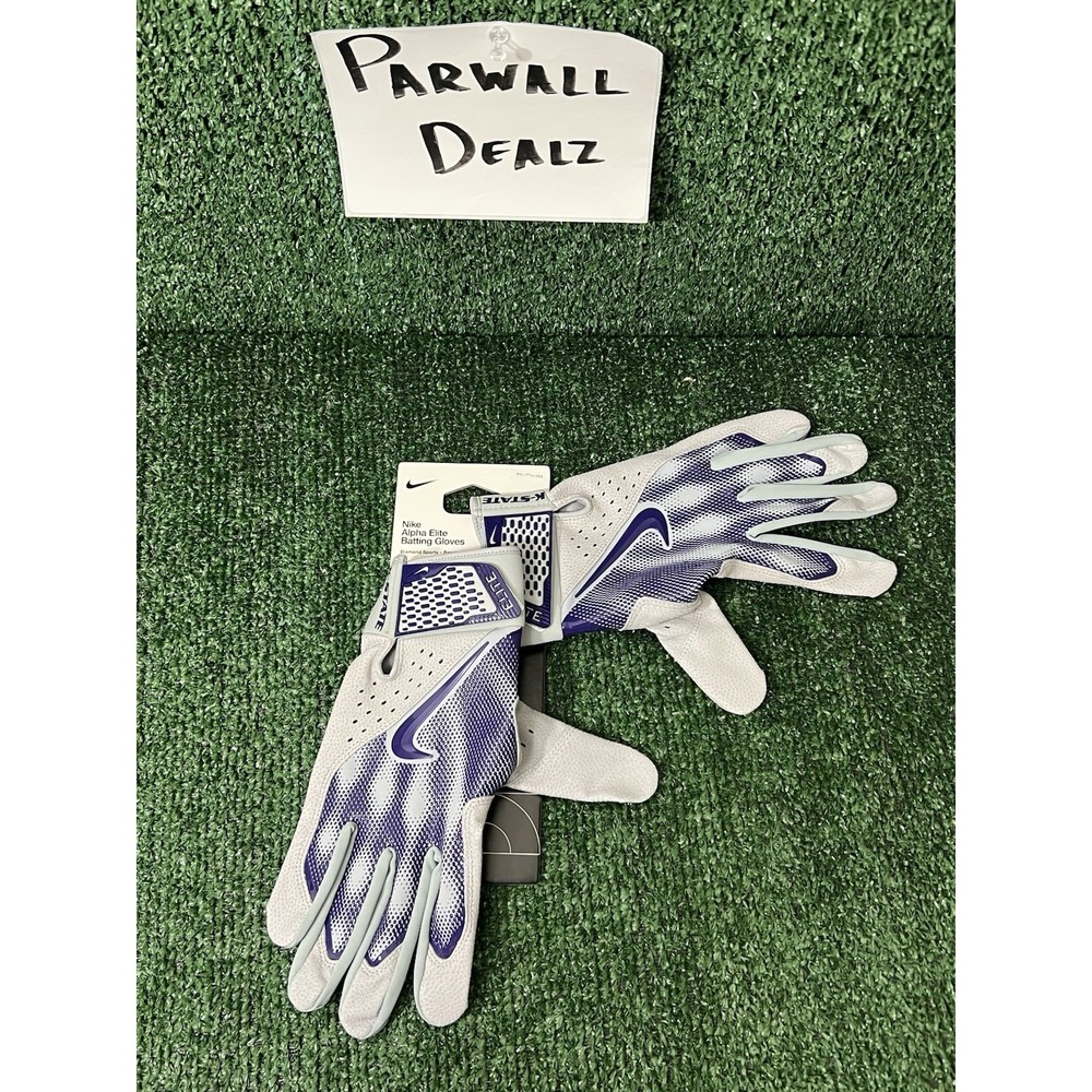 Nike Alpha Elite Kansas State Wildcats Baseball Batting Gloves Sz 2XL FB4175-053